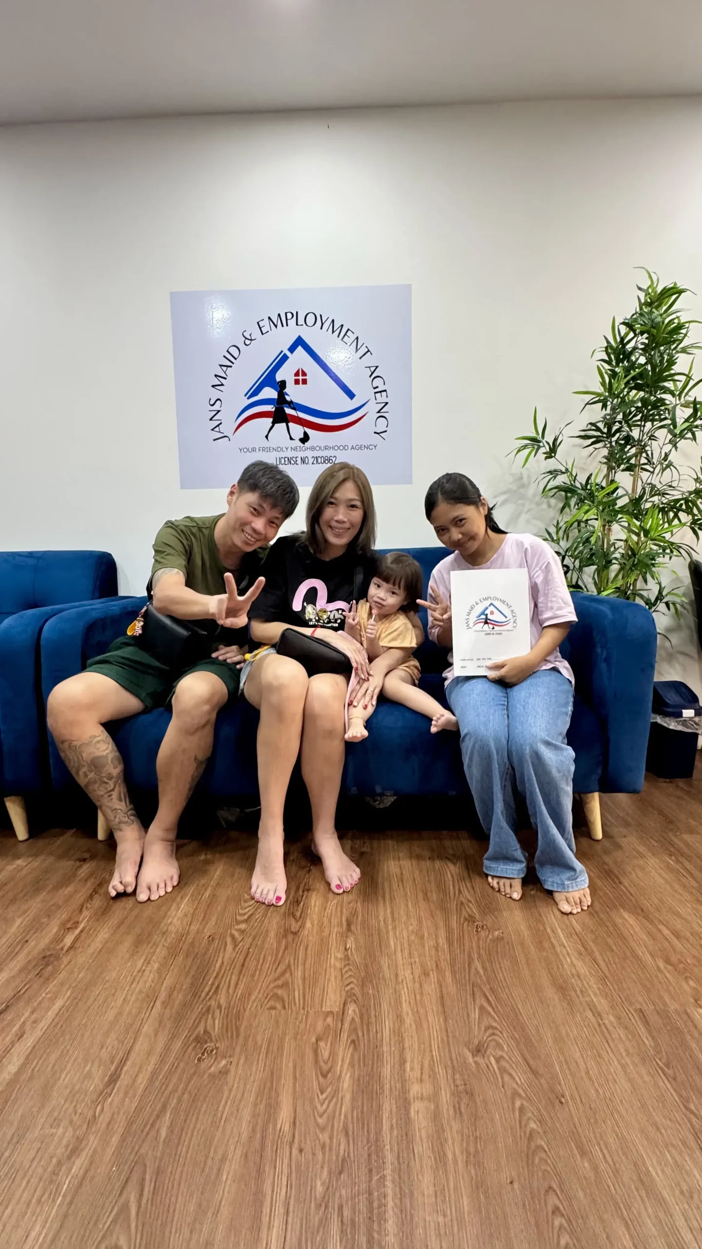 Happy family and helper placement 12