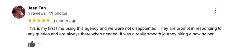 jans maid google review