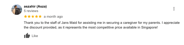 jans maid google review